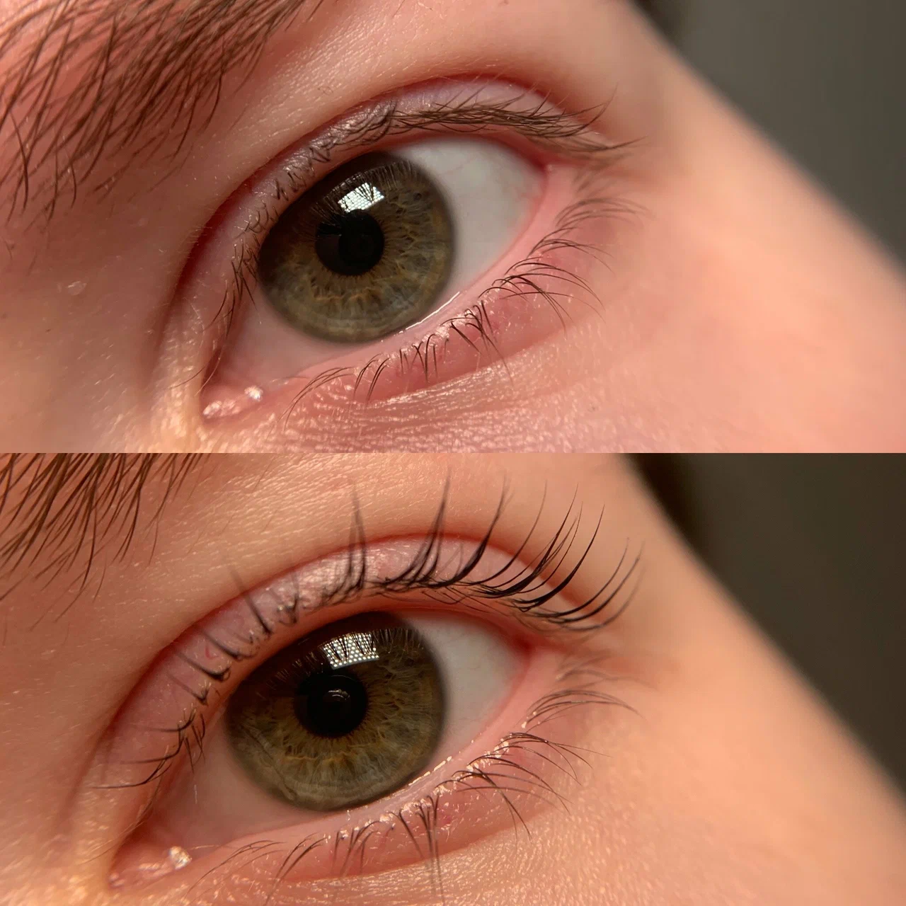 Ламинирование ресниц — до и после