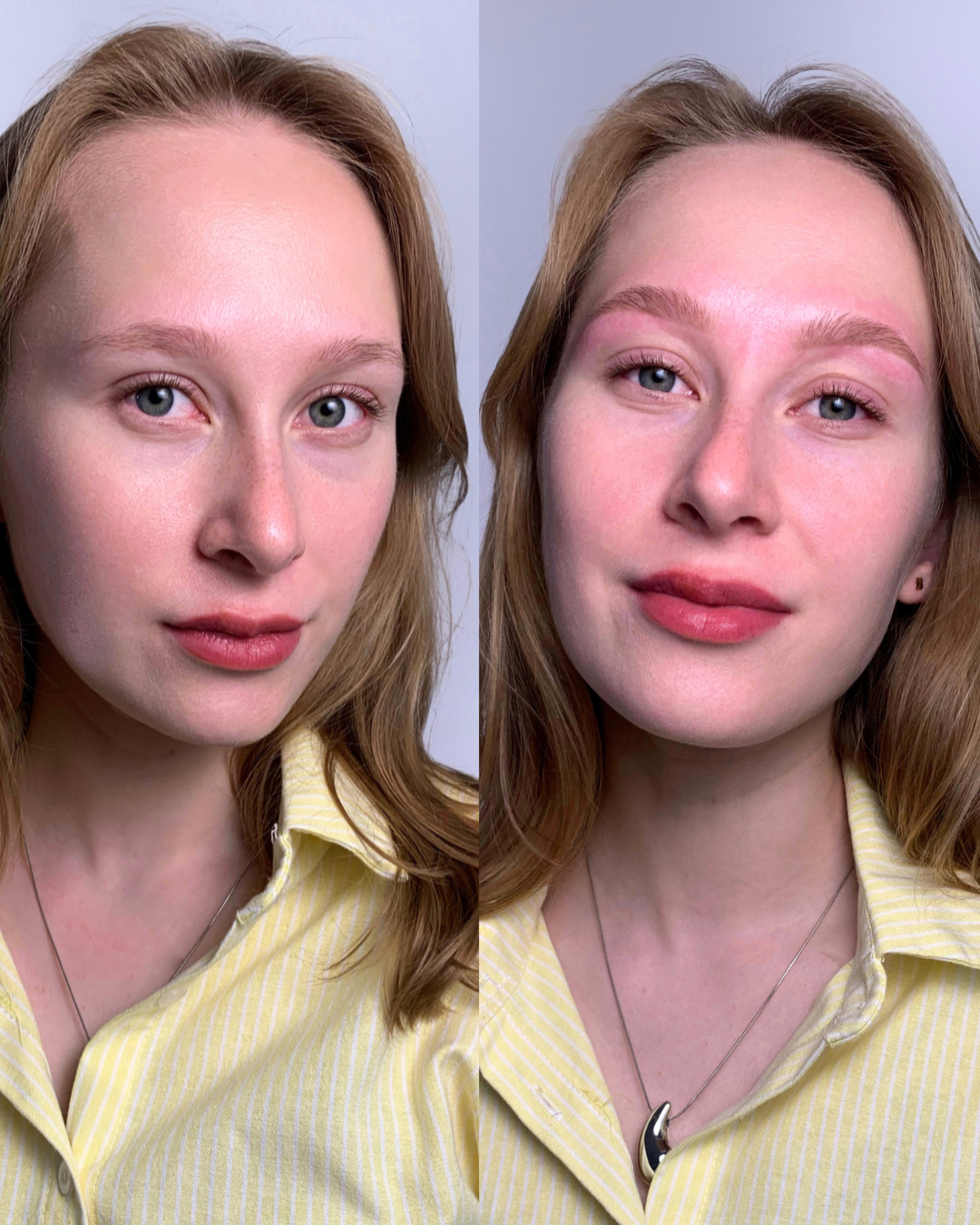 Оформление бровей — до и после